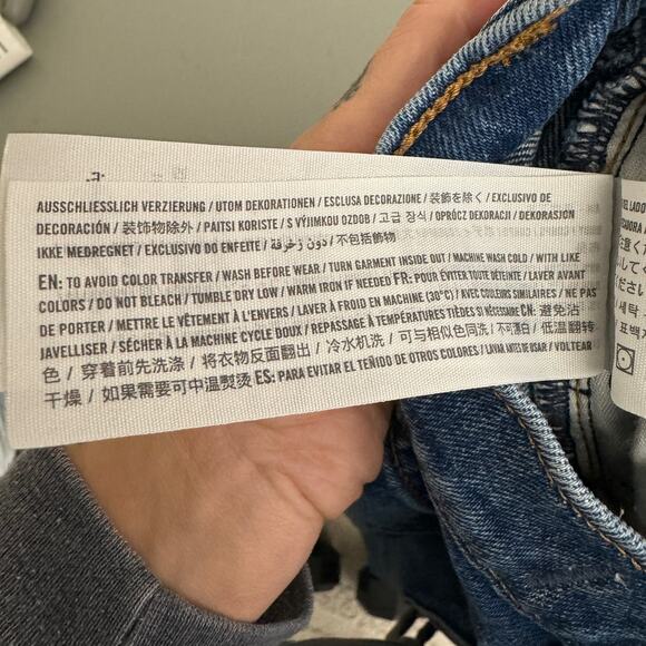 Abercrombie & Fitch The Kick Flare Ultra High Rise Jeans Size 25 0L Two Tone - Picture 11 of 11